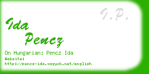 ida pencz business card